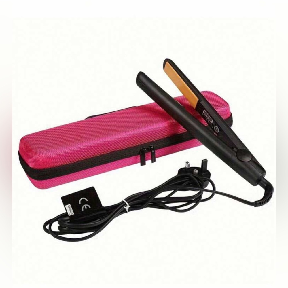 NWOT Pink Hard Shell Flat Iron Travel Case